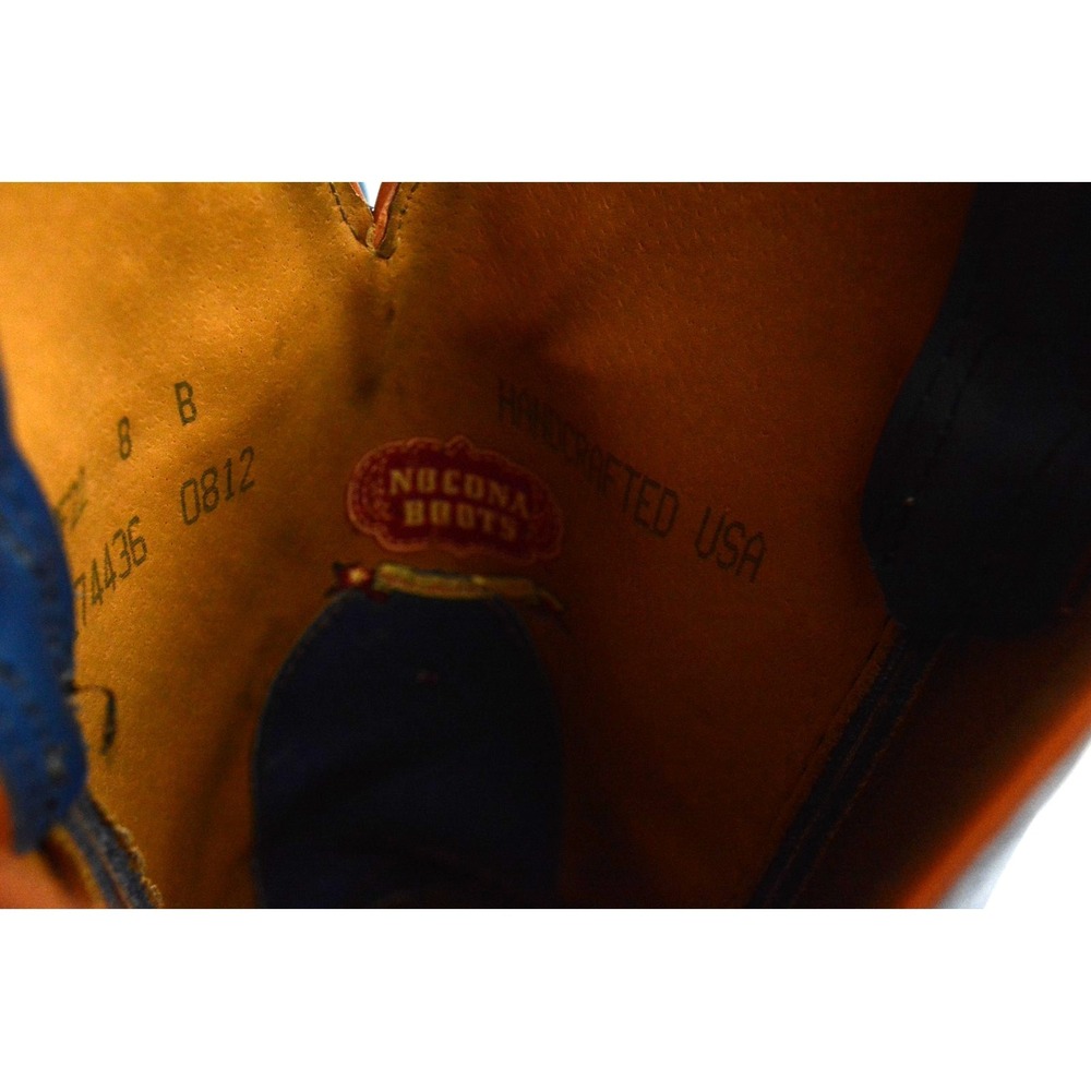 Nocona Florida University Gators Cowboy Boots  Mens Size 8 Blue Orange USA - Picture 11 of 16